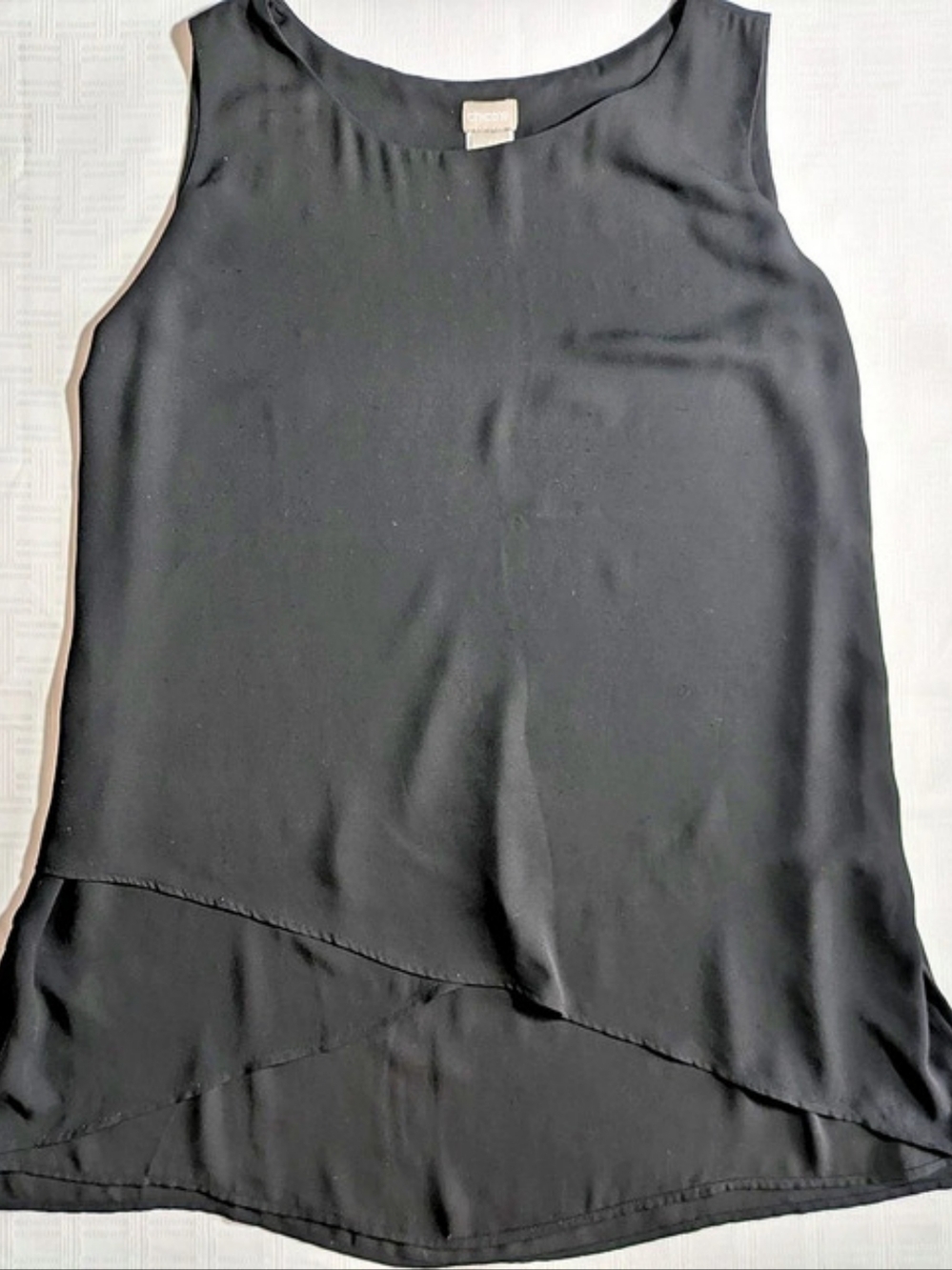 Chico's Black Layered Tank Top Size 3 (US 16/18)